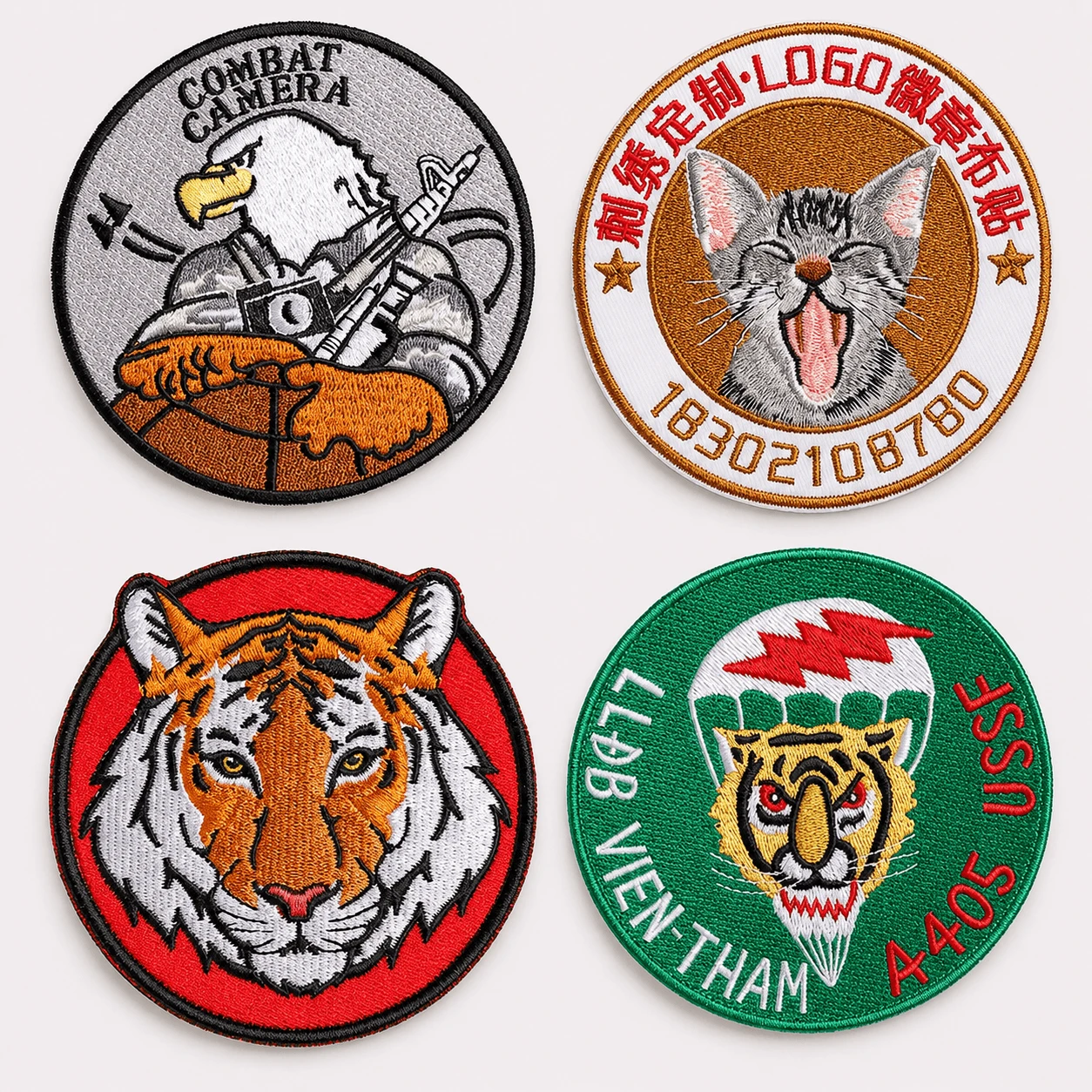 Custom embroidered patches for uniforms, caps and apparel brands